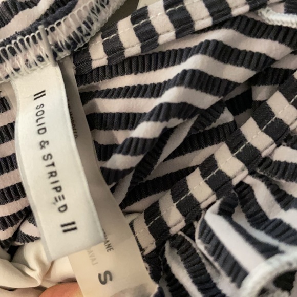 Solid & Striped The Nadine Ruffle Halter Tie One Piece Swimsuit - blue - Picture 8 of 9